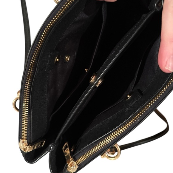 NWOT Coach Black Leather Etta Carryall Bag - Picture 3 of 10